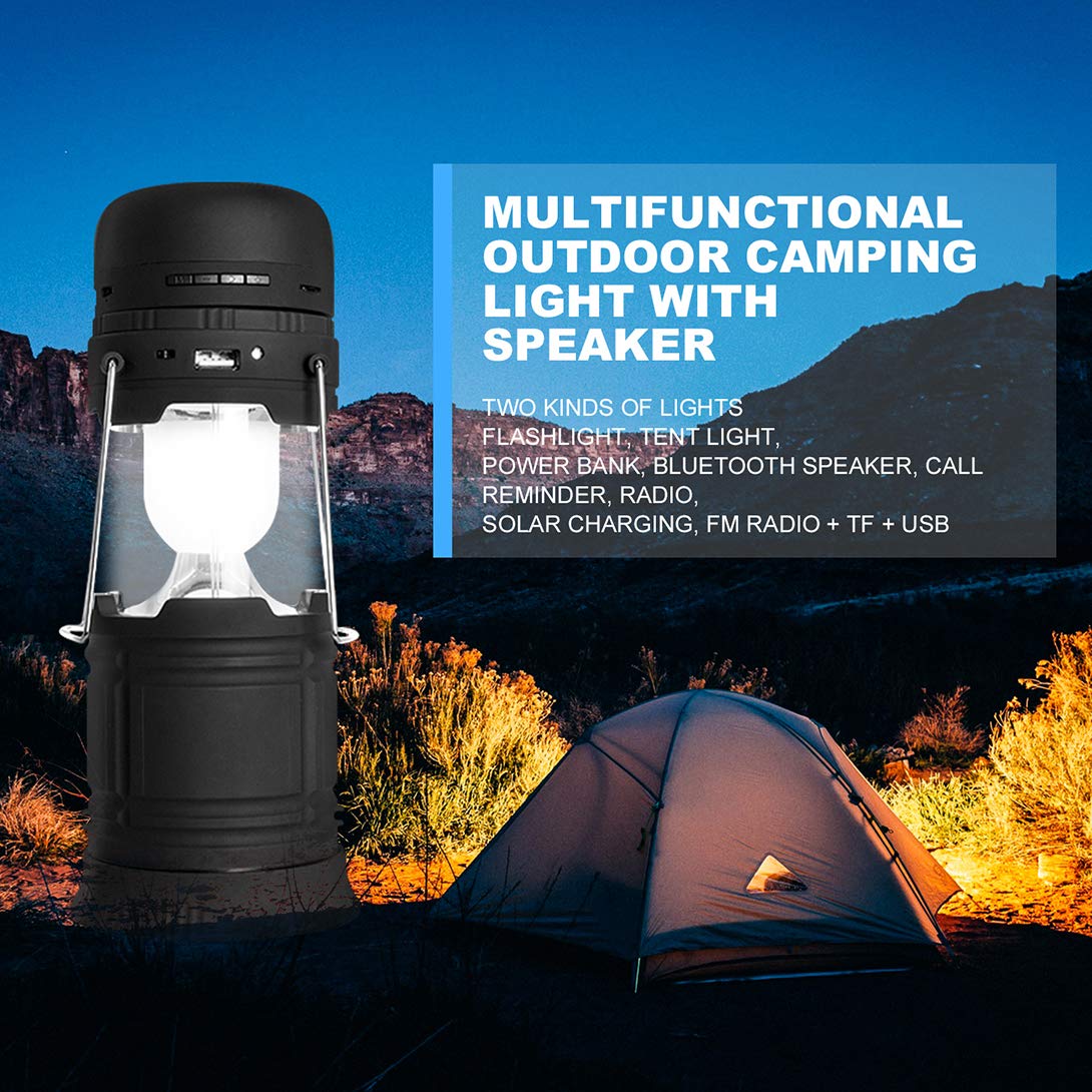 lantern-bluetooth Solar Camping Lantern Bluetooth Speaker