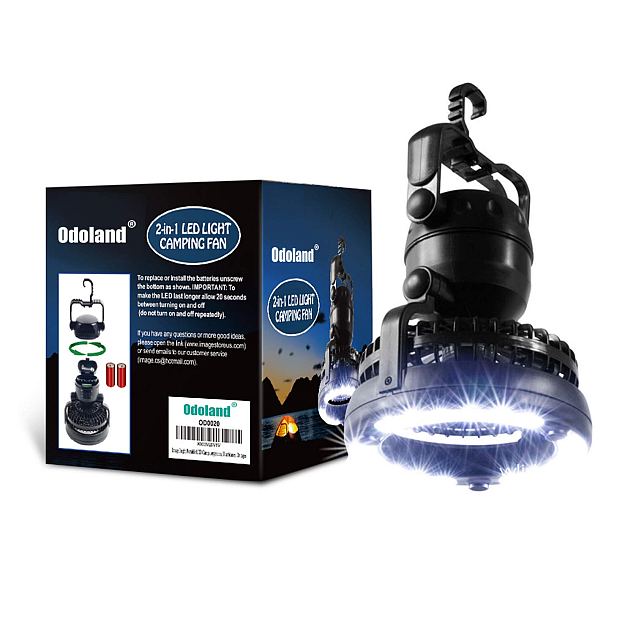 lantern-fan Odoland Portable LED Camping Lantern with Ceiling Fan