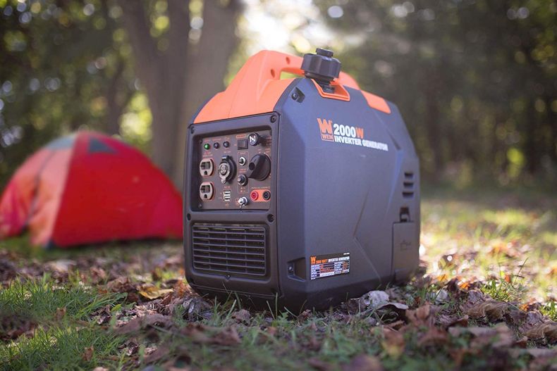 generator and tent