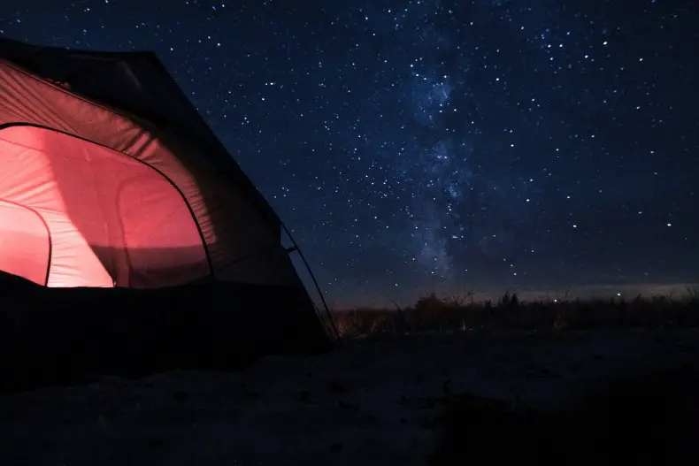 tent under the stars