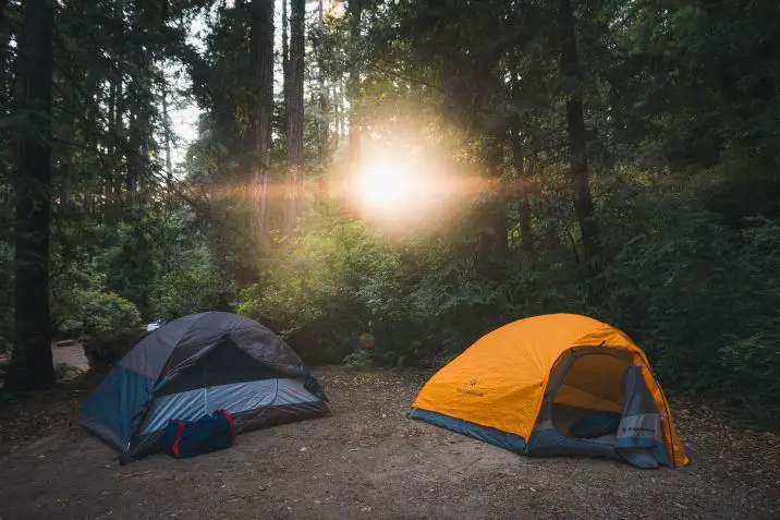 2 tents at a campsite