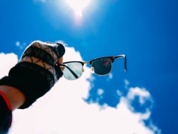 glasses in sun