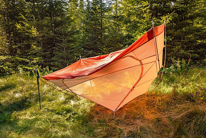 tent drying in the sun