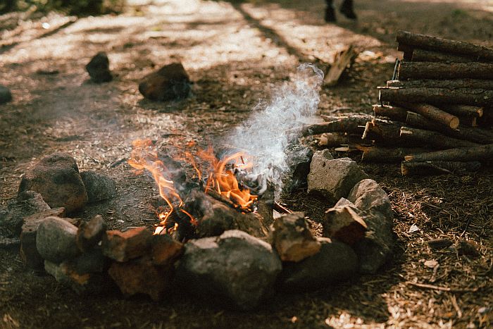 stones around a campfire